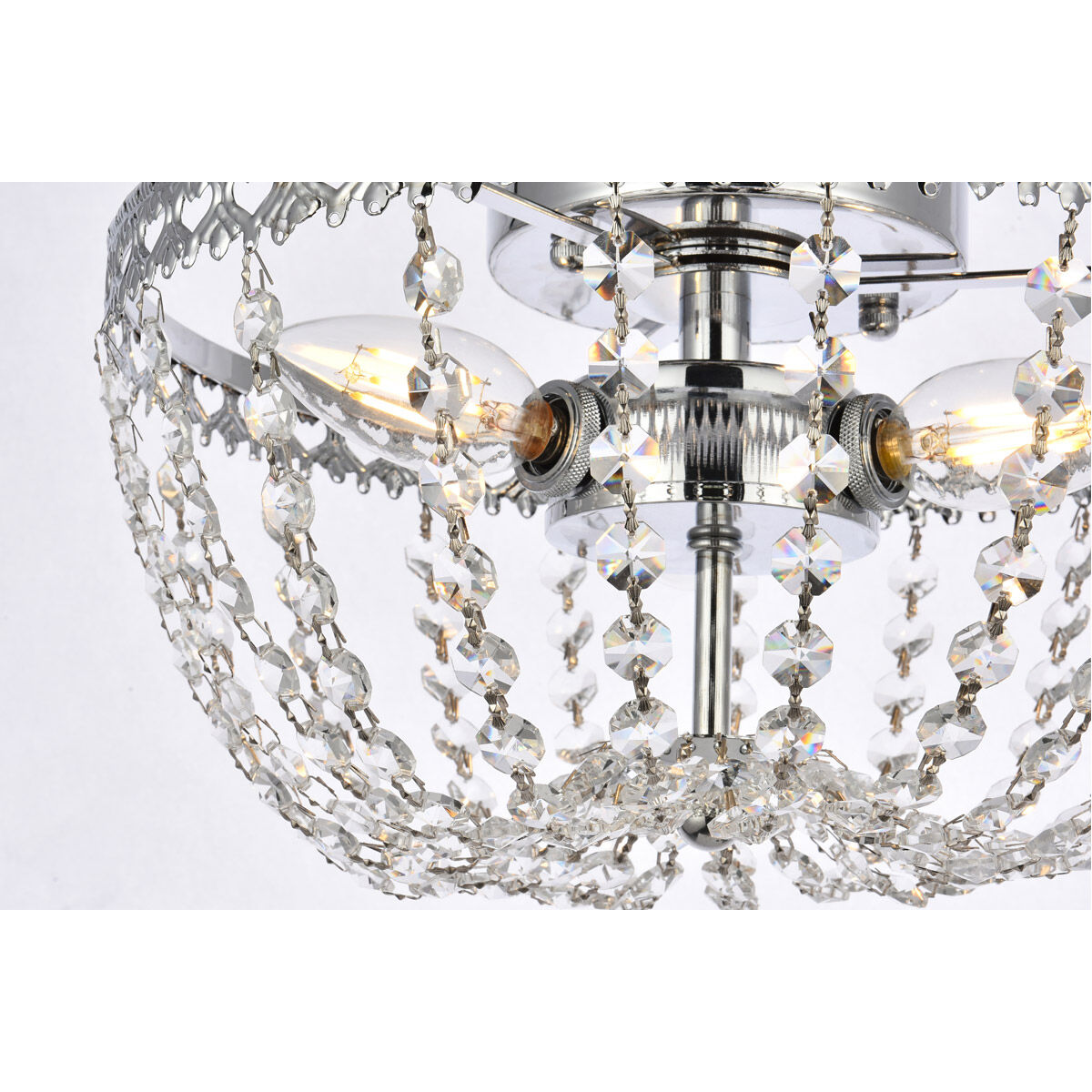 Kylie 3 Light 12 inch Chrome Flush Mount Ceiling Light