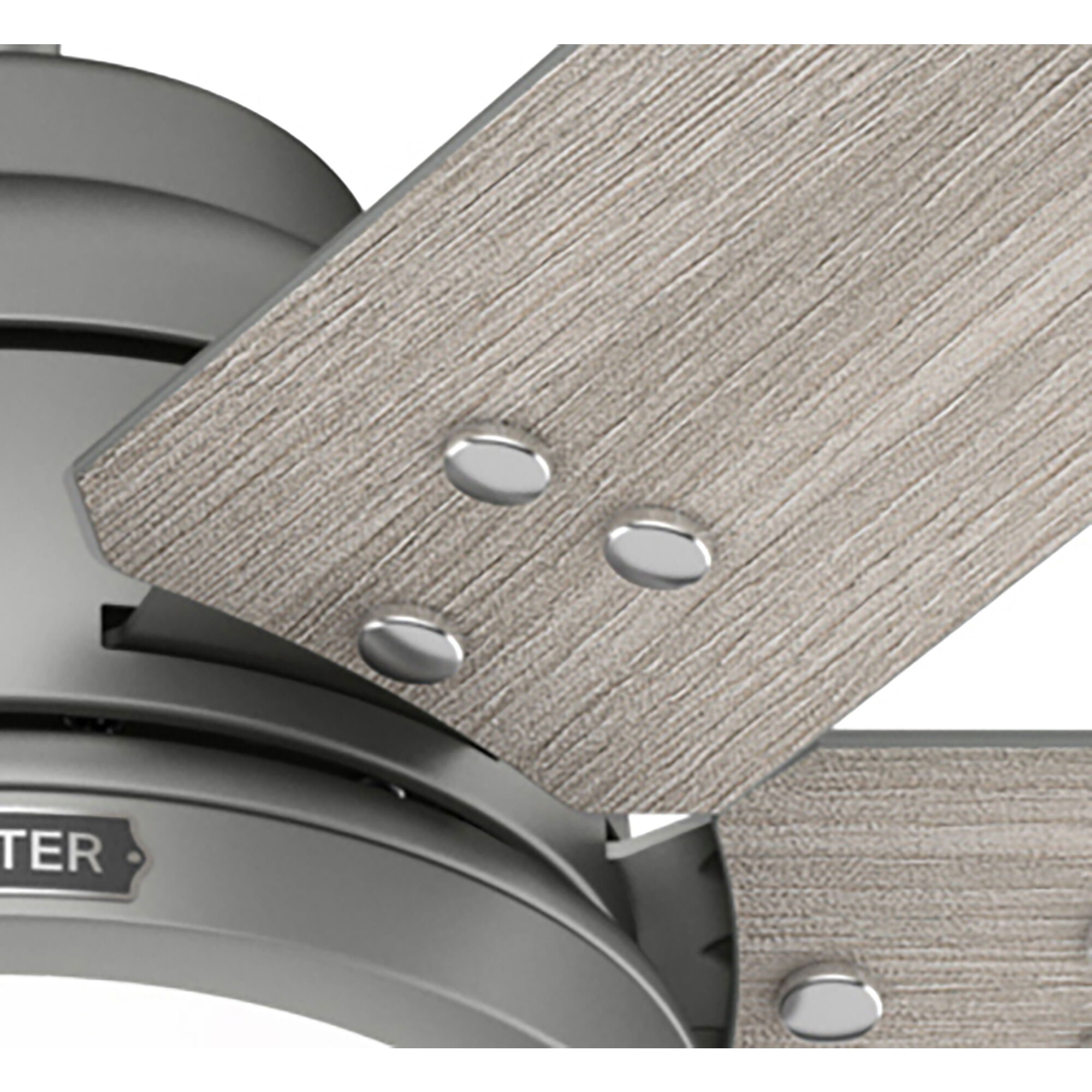 Gravity 72 inch Matte Silver with Light Gray Oak Blades Ceiling Fan