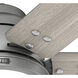 Gravity 72 inch Matte Silver with Light Gray Oak Blades Ceiling Fan