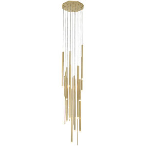 Icon St. 18 Light 18 inch Brushed Brass Pendant Cluster Ceiling Light 
