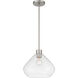 Elaris 1 Light 12.5 inch Brushed Nickel Pendant Ceiling Light