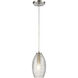 Frazzle 1 Light 5 inch Satin Nickel Mini Pendant Ceiling Light