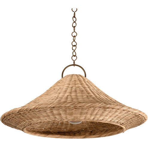 Baychester 1 Light 32 inch Bronze Leaf Pendant Ceiling Light