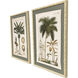 Palm Study I Green and Beige and Brown Framed Art