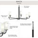 Mack 6 Light 34 inch Matte Black Chandelier Ceiling Light