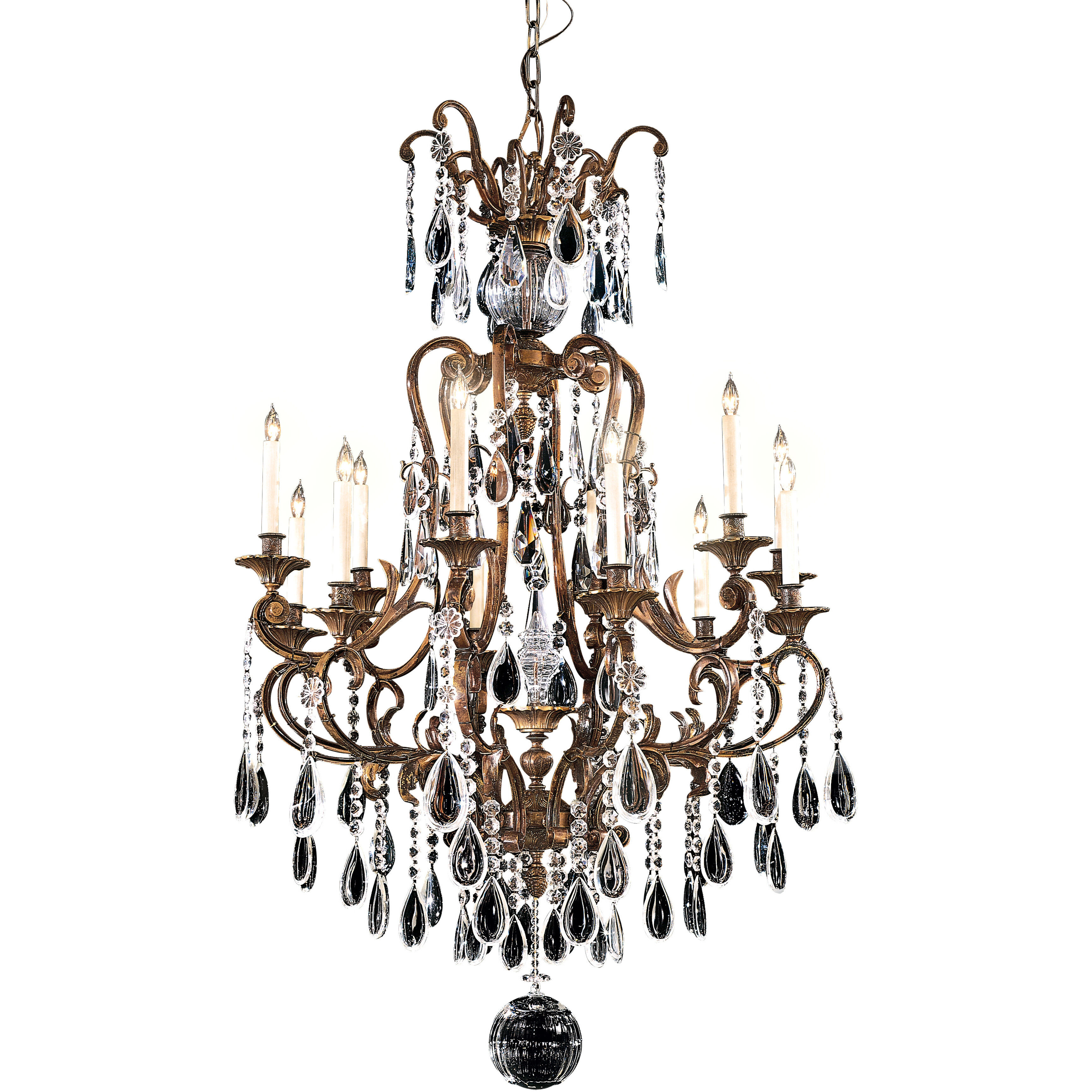 Vintage Collection 12 Light 38.25 inch Oxide Brass Chandelier Ceiling Light, Vintage