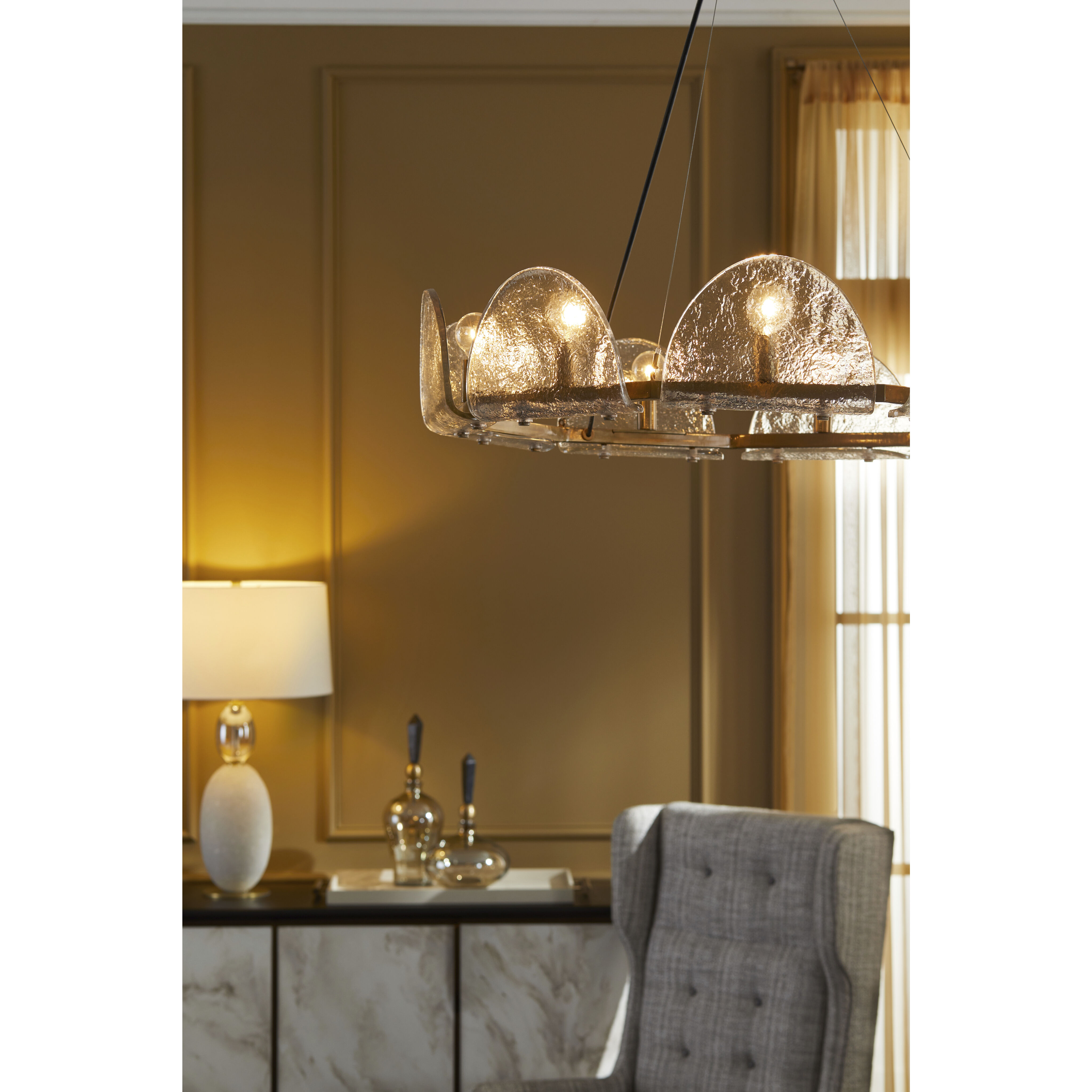 Arteriors 84065 Mendez 9 Light 29 inch Smoke Luster and