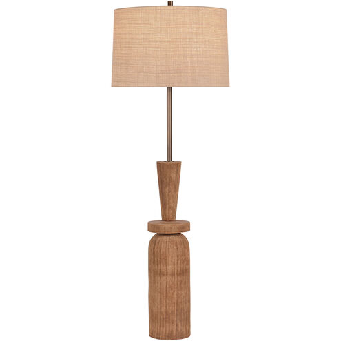 Kinloch 64 inch 15 watt Bronze Leaf/Ceramic Ash Brown Floor Lamp Portable Light