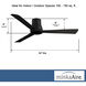 Simple Flush 52 inch Coal Outdoor Hugger Fan