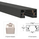 H Track 1 Light 120 Black Track Component Ceiling Light, WAC Limited