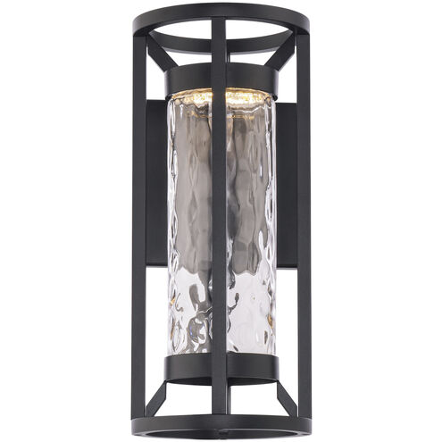 Roslyn LED 14 inch Black Outdoor Wall Light, dweLED