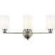 Gioe 3 Light 24.25 inch Brushed Nickel Vanity Light Wall Light