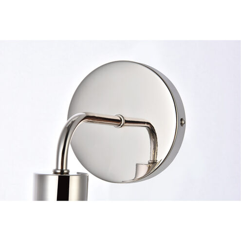 Hanson 1 Light 9 inch Polish Nickel Bath Sconce Wall Light