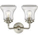 Nouveau Bellmont LED 14 inch Brushed Satin Nickel Bath Vanity Light Wall Light in Clear Glass, Nouveau