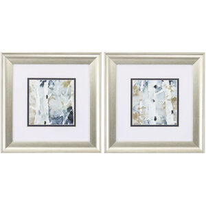 Abstract Blue and Gray Framed Art
