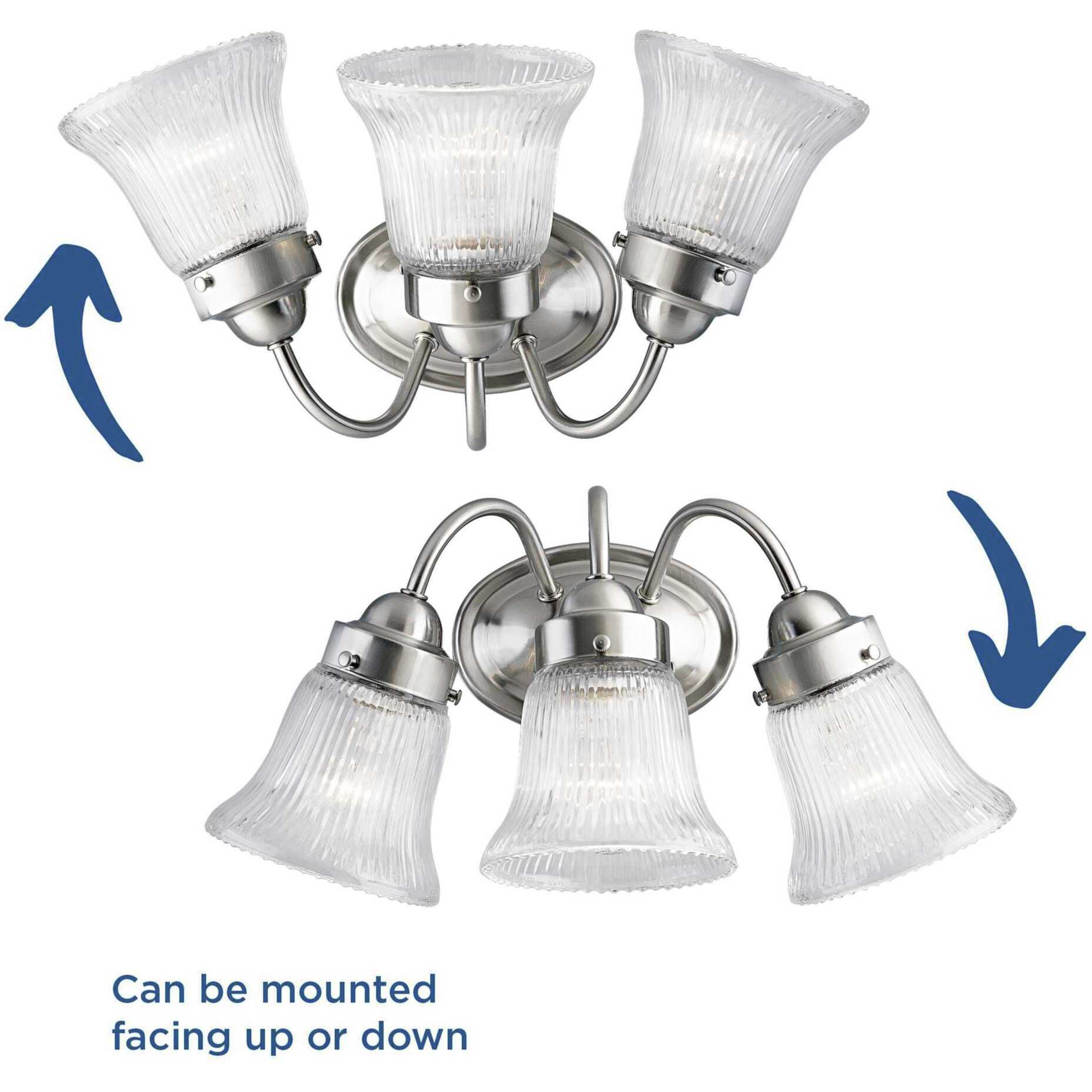 Clarence 3 Light 16.13 inch Brushed Nickel Bath Vanity Wall Light