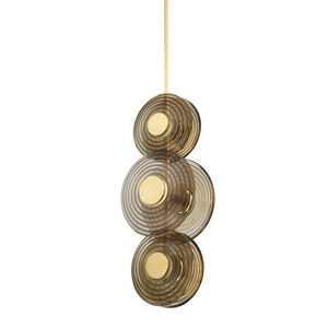Griston LED 8 inch Aged Brass Pendant Ceiling Light