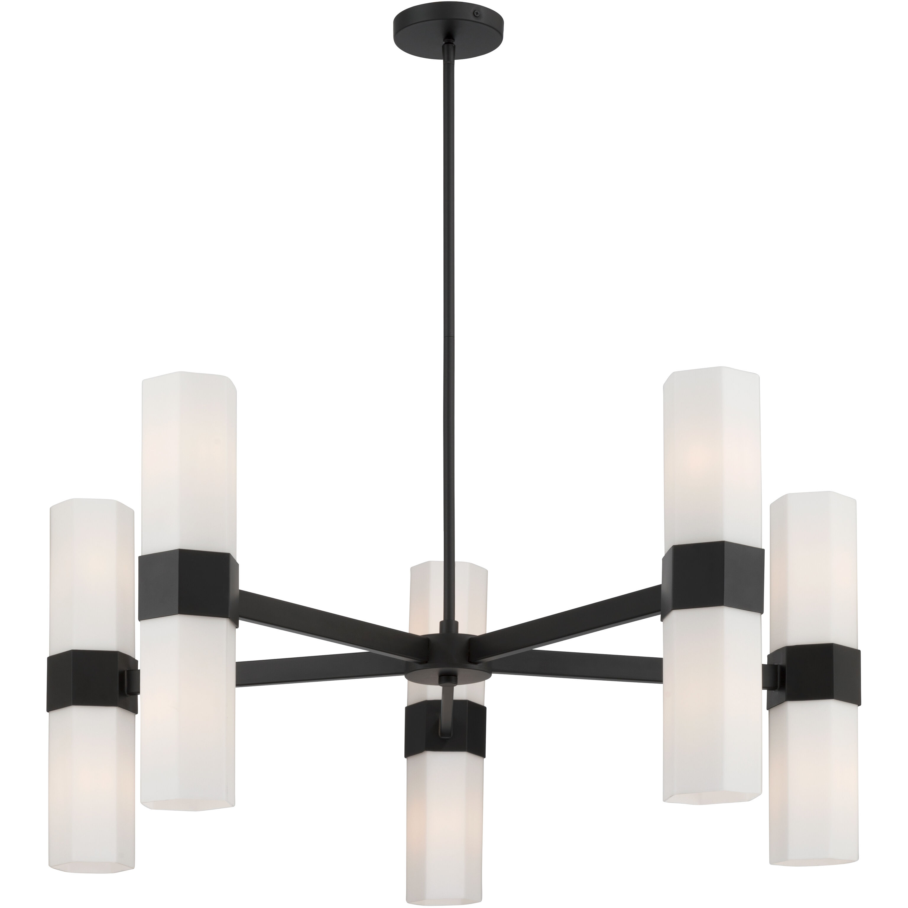 Delgada 10 Light 36 inch Dark Matte Black Chandelier Ceiling Light