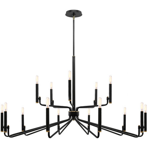 Bedford LED 48 inch Matte Black Chandelier Ceiling Light