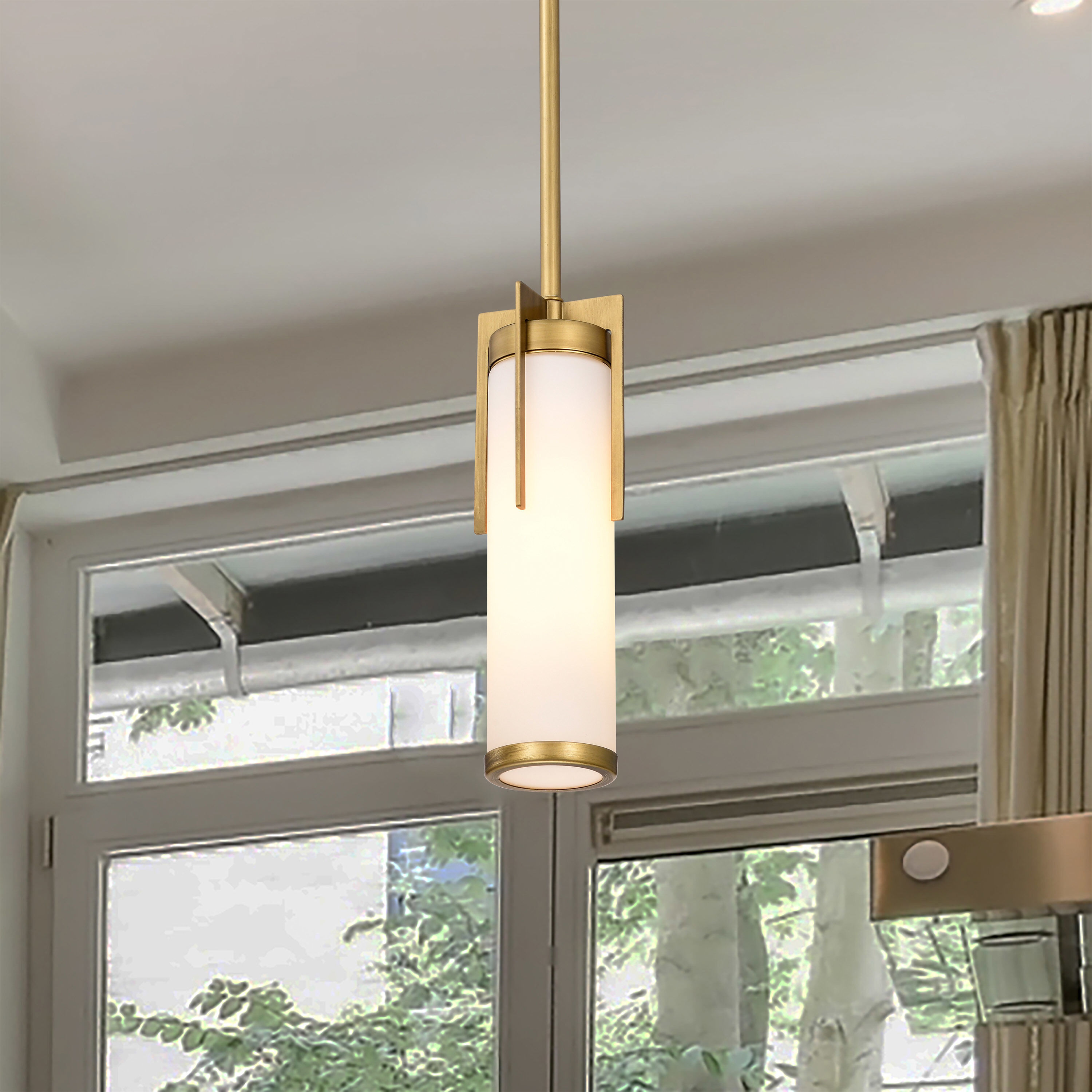 Roselle 3.75 inch Natural Brass Pendant Ceiling Light