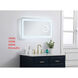 Lux 36 X 20 inch Glossy White Lighted Wall Mirror