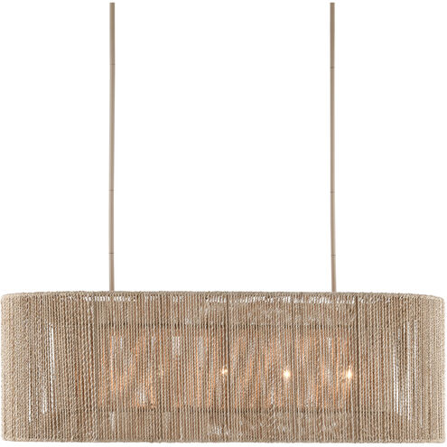 Mereworth 5 Light 42.25 inch Natural Rope/Beige Chandelier Ceiling Light