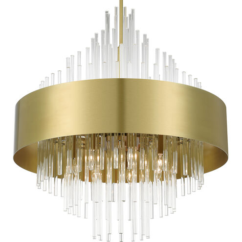 Orenburg 14 Light 35 inch Natural Brass Large Pendant Chandelier Ceiling Light