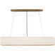 Ian K. Fowler Palati LED 54 inch Hand-Rubbed Antique Brass Linear Chandelier Ceiling Light, Large