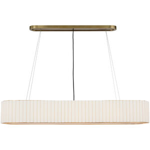 Ian K. Fowler Palati LED 54 inch Hand-Rubbed Antique Brass Linear Chandelier Ceiling Light, Large