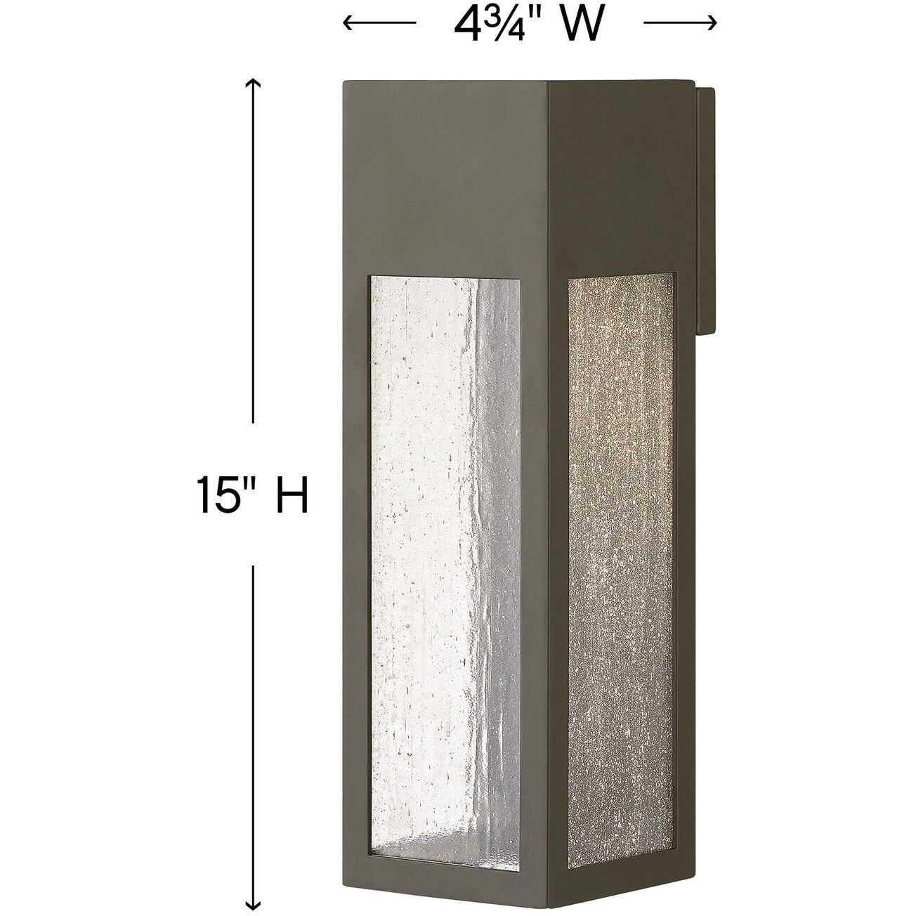 Rook LED 15 inch Bronze Outdoor Wall Mount Lantern, Large