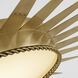 Suzanne Kasler Soleil LED 44.5 inch Hand-Rubbed Antique Brass Semi-Flush Mount Ceiling Light