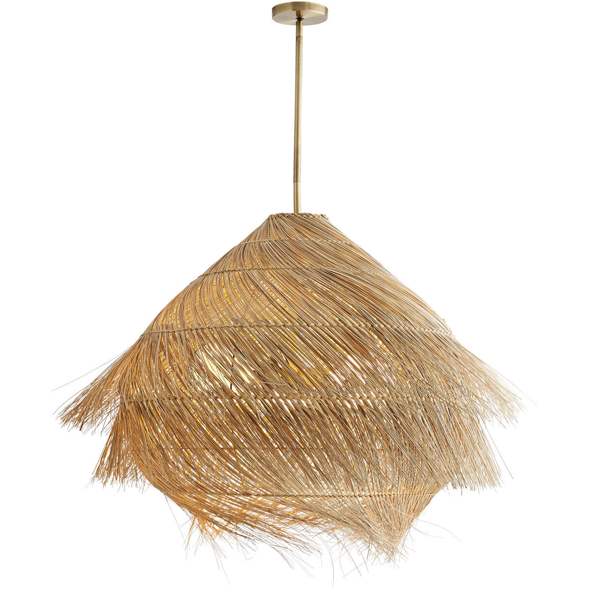 Ashburn 3 Light 43 inch Antique Brass Pendant Ceiling Light