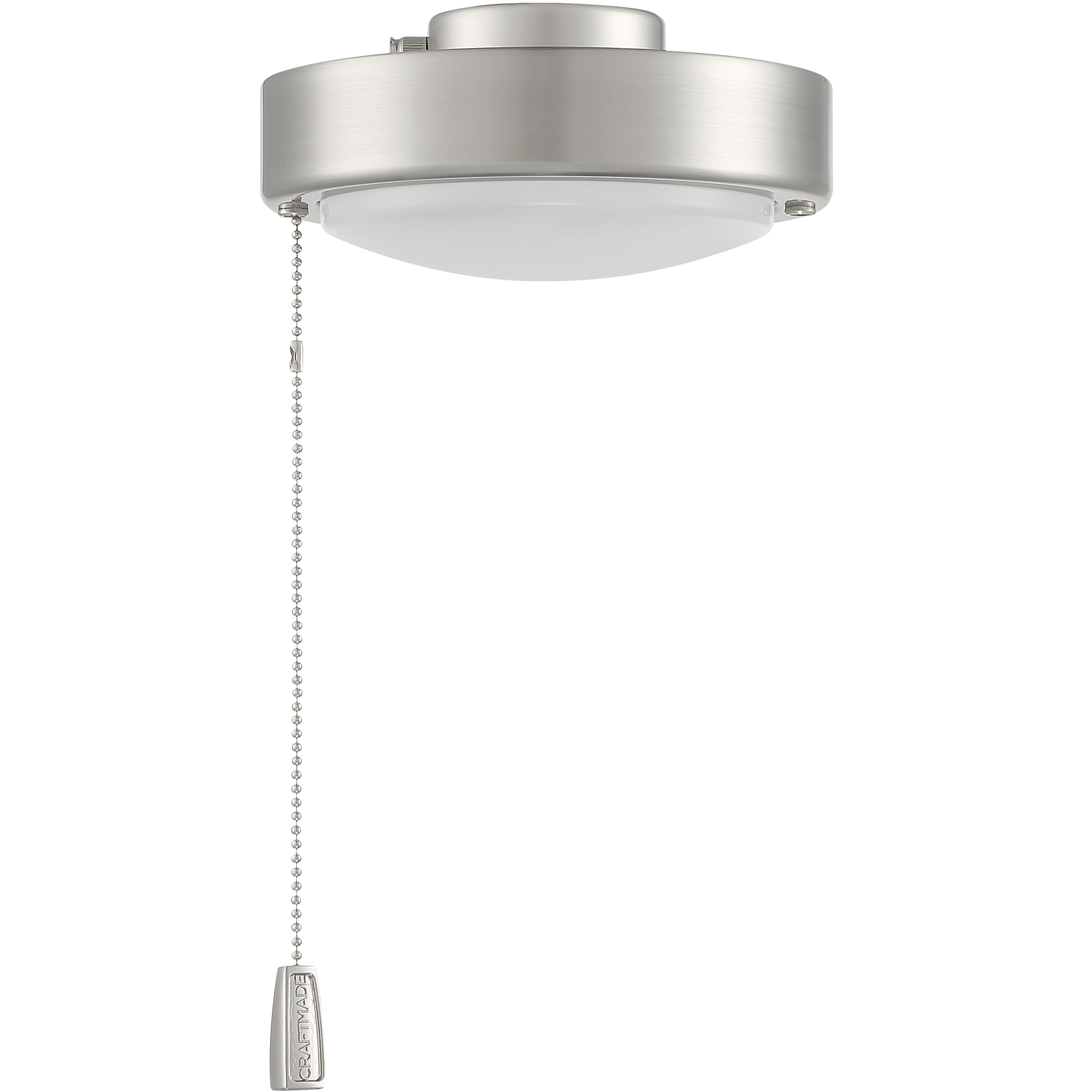 Universal LED Brushed Polished Nickel Fan Light Kit