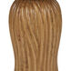 Tassel 22.5 X 19.5 inch Morel Brown and Natural and Brushed Brass Accent Table