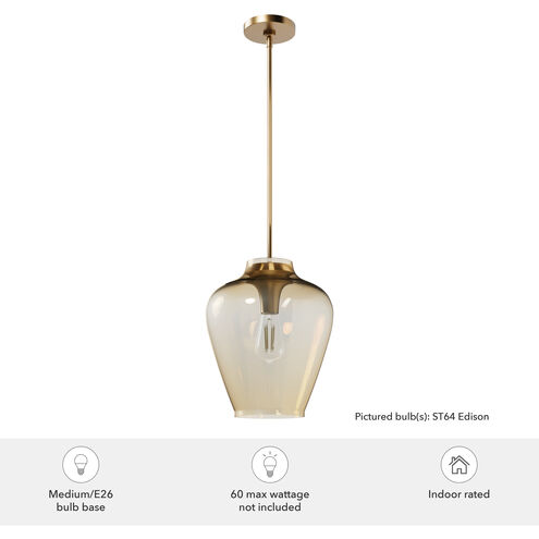 Vidria 1 Light 12 inch Alturas Gold Pendant Ceiling Light