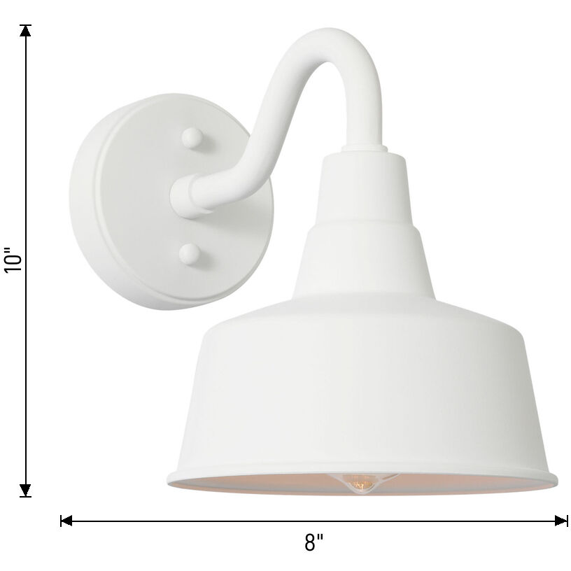 Sean Lavin Barn Light 1 Light 10 inch Outdoor Textured White Outdoor Wall Lantern