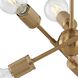 Module 6 Light 15 inch Burnished Brass Semi Flush Mount Ceiling Light