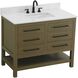 Karson 42 X 34 inch Chestnut Brown Bathroom Vanity Cabinet in Included