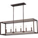 Moffet Street 6 Light 42 inch Bronze Island Pendant Ceiling Light