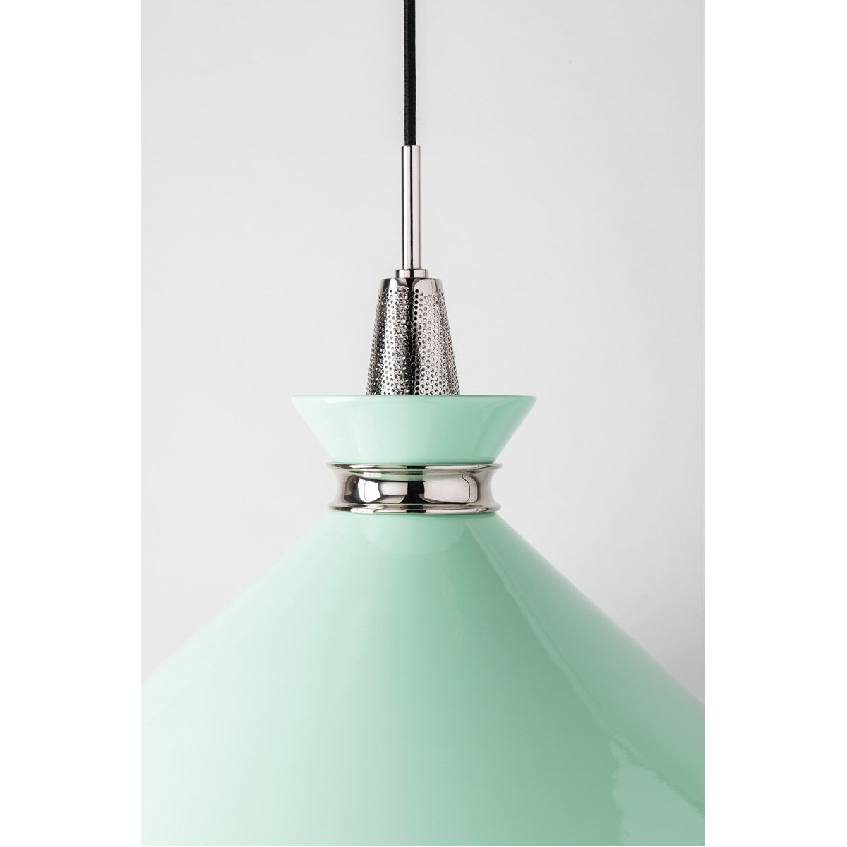 Kiki 1 Light 18 inch Polished Nickel Pendant Ceiling Light in Polished Nickel and Mint