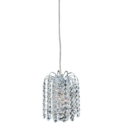 Milieu Mini Pendant 1 Light 6 inch Chrome Mini Pendant Ceiling Light in Firenze Jet Black
