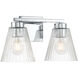 Riville 2 Light 13.75 inch Chrome Bathroom Vanity Light Wall Light