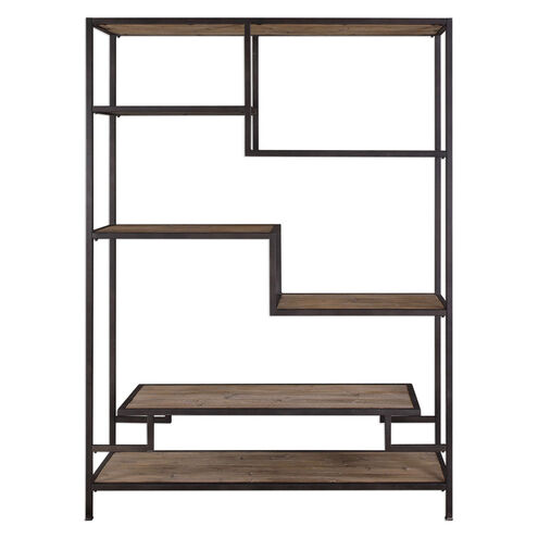 Sherwin 80 X 58 inch Aged Black Etagere