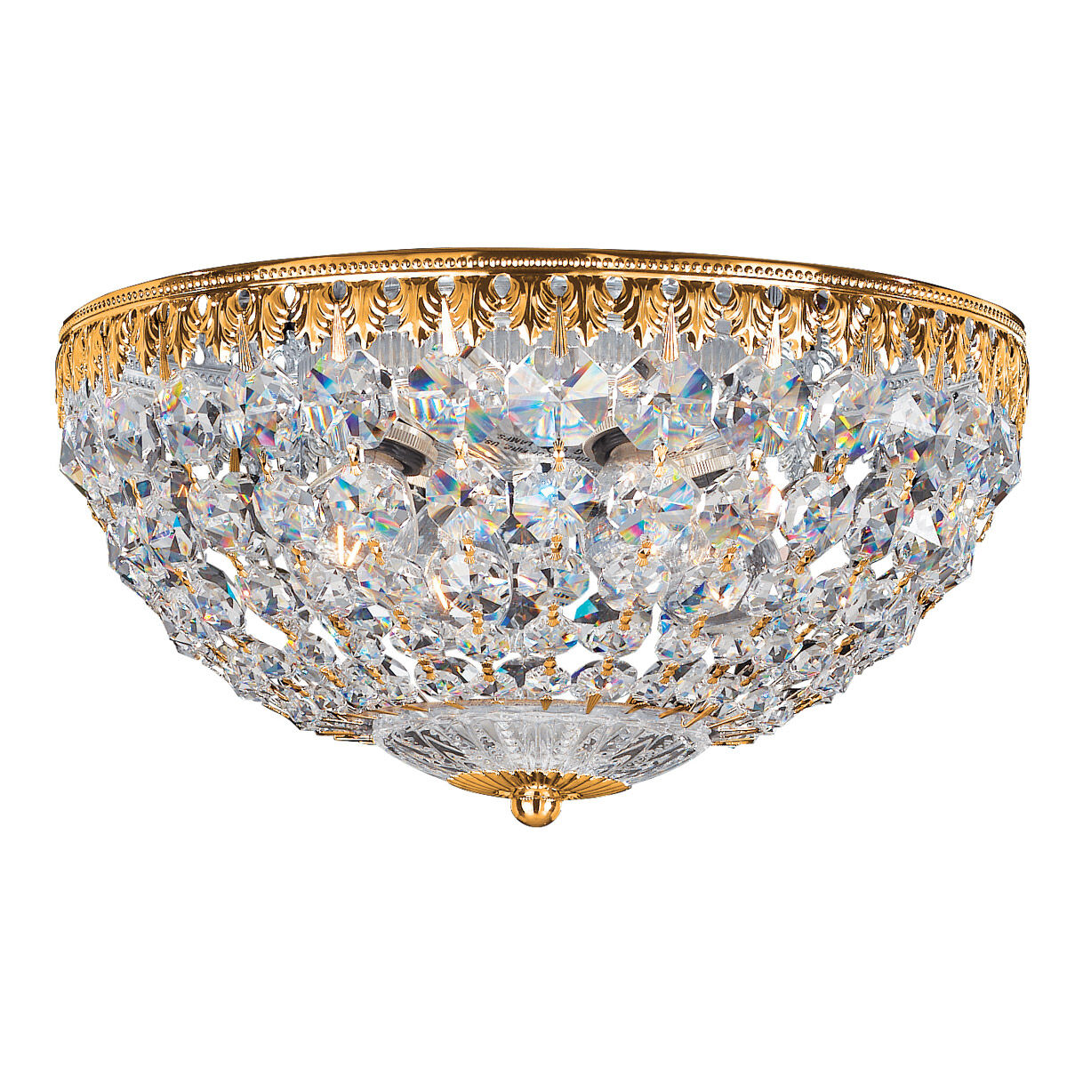 Petit Crystal 5 Light Aurelia Flush Mount Ceiling Light in Radiance
