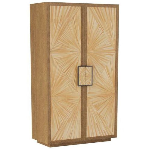 Bianca 40 inch Blonde Straw Marquetry Cabinet