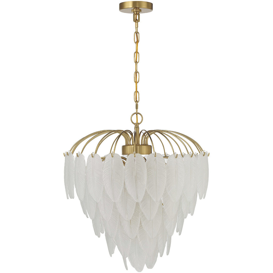 Boa 6 Light 22 inch Warm Brass Chandelier Ceiling Light