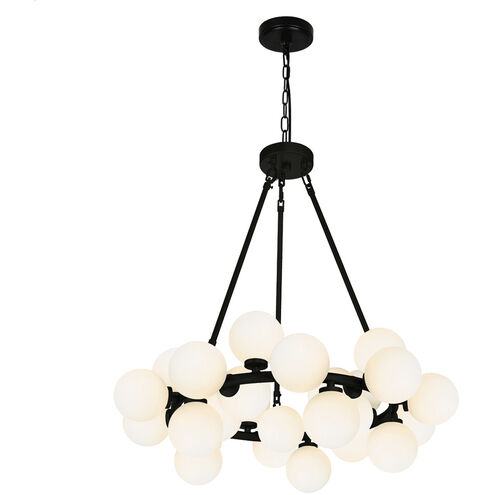 Arya LED 26 inch Black Chandelier Ceiling Light