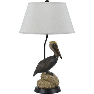 Pelican 30 inch 150 watt Aged Wood Table Lamp Portable Light