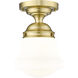 Vaughn 1 Light 10.5 inch Luxe Gold Flush Mount Ceiling Light
