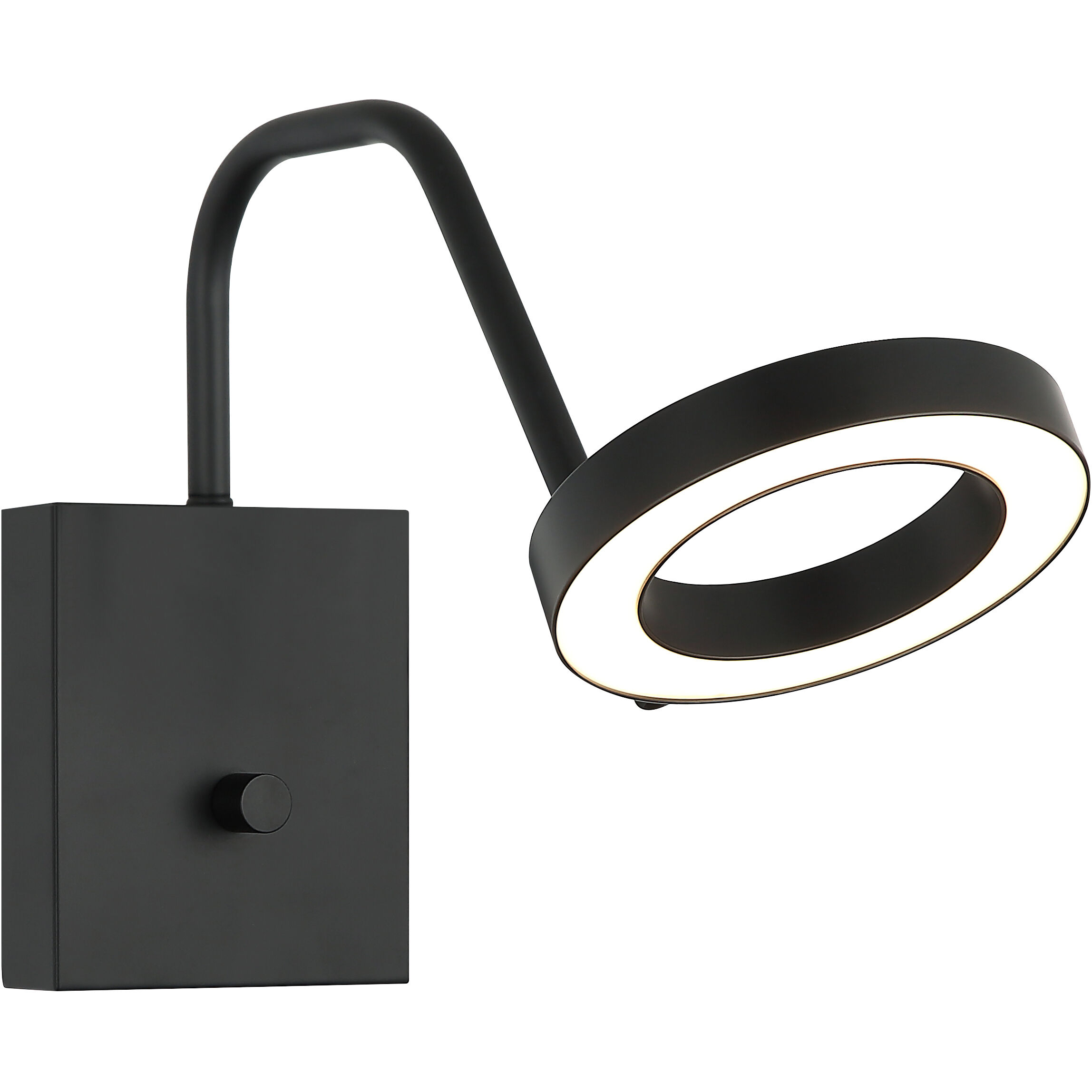 Realm LED 5.38 inch Black Wall Sconce Wall Light